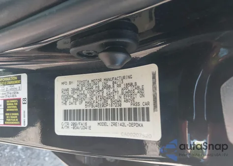 2013 Toyota Corolla L from USA, damaged, VIN 5YFBU4EE0DP187230